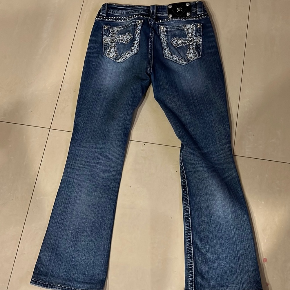 Miss Me| Mid Rise bootcut blue jeans